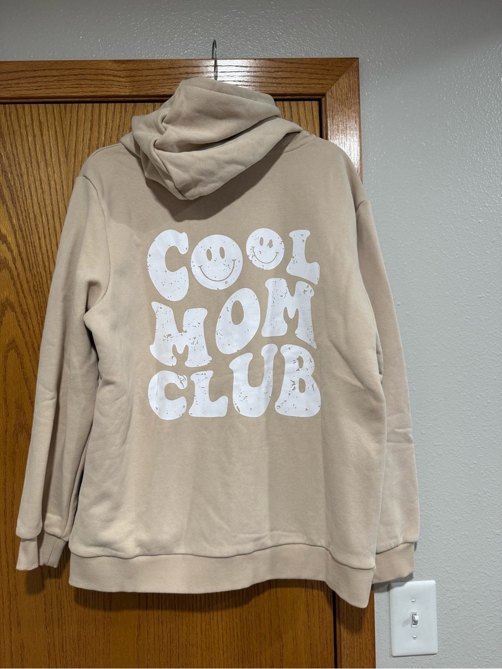 Little Bipsy x Krista Horton Cool Mom Club Beige Graphic Hoodie